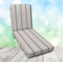 Boxed Chaise Lounge Cushion in Sunbrella Fabric by Cascadia Outdoor Cushions