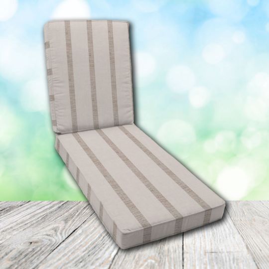 Boxed Chaise Lounge Cushion in Sunbrella Fabric by Cascadia Outdoor Cushions