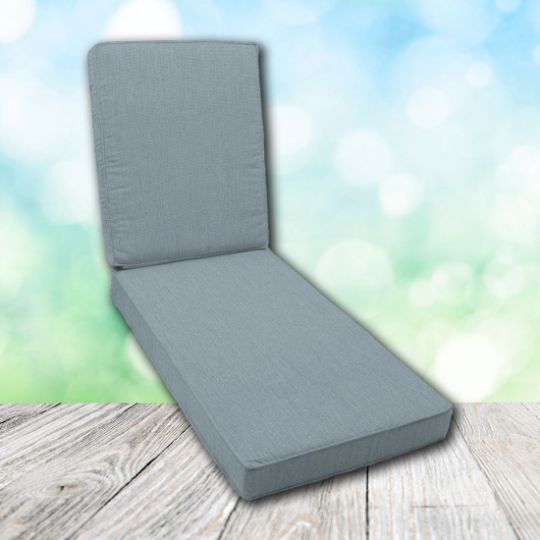 Boxed Chaise Lounge Cushion in Sunbrella Fabric by Cascadia Outdoor Cushions