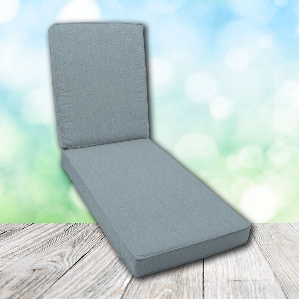 Boxed Chaise Lounge Cushion in Sunbrella Fabric by Cascadia Outdoor Cushions