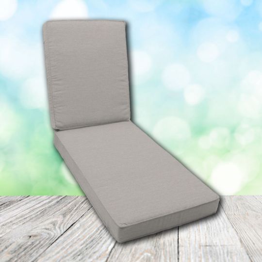 Boxed Chaise Lounge Cushion in Sunbrella Fabric by Cascadia Outdoor Cushions