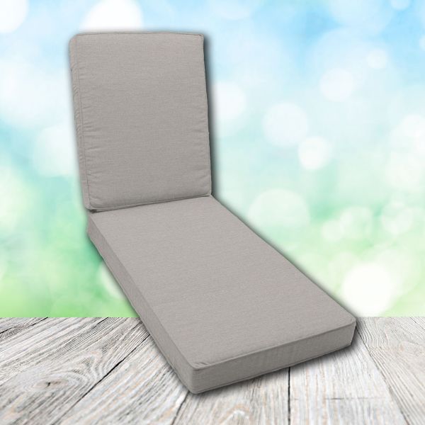 Boxed Chaise Lounge Cushion in Sunbrella Fabric by Cascadia Outdoor Cushions