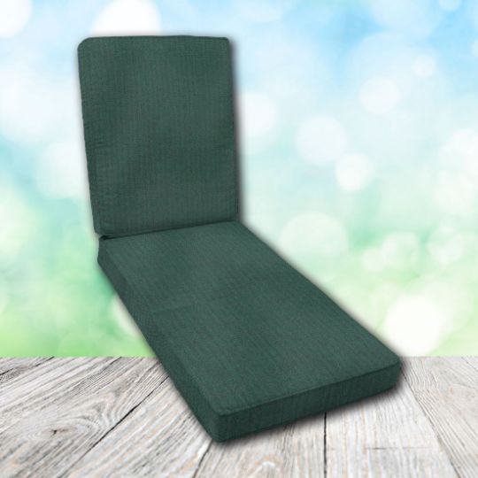 Boxed Chaise Lounge Cushion in Sunbrella Fabric by Cascadia Outdoor Cushions