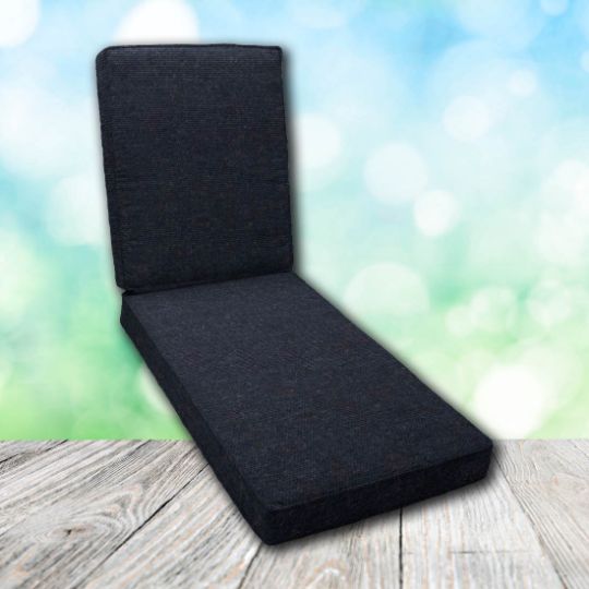 Boxed Chaise Lounge Cushion in Sunbrella Fabric by Cascadia Outdoor Cushions