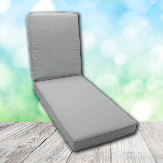 Boxed Chaise Lounge Cushion in Sunbrella Fabric by Cascadia Outdoor Cushions