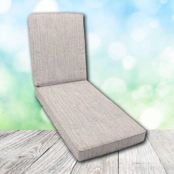 Boxed Chaise Lounge Cushion in Sunbrella Fabric by Cascadia Outdoor Cushions