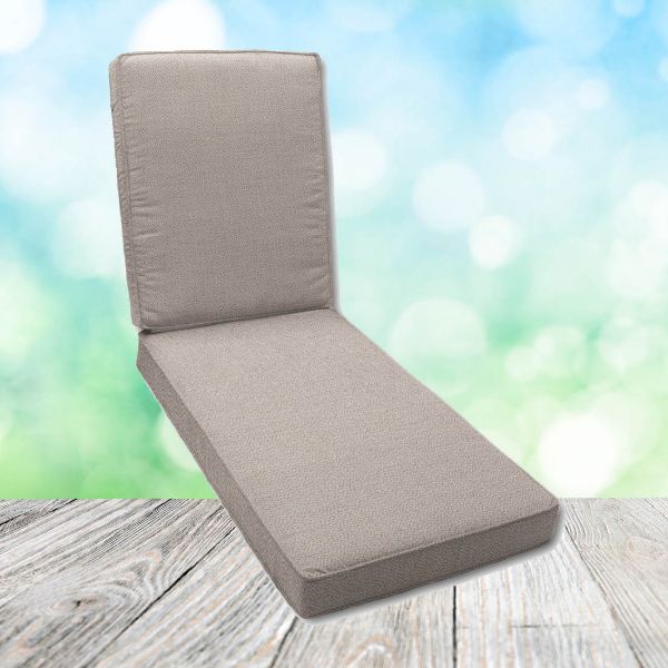 Boxed Chaise Lounge Cushion in Sunbrella Fabric by Cascadia Outdoor Cushions