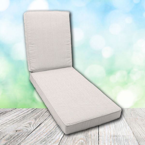 Boxed Chaise Lounge Cushion in Sunbrella Fabric by Cascadia Outdoor Cushions