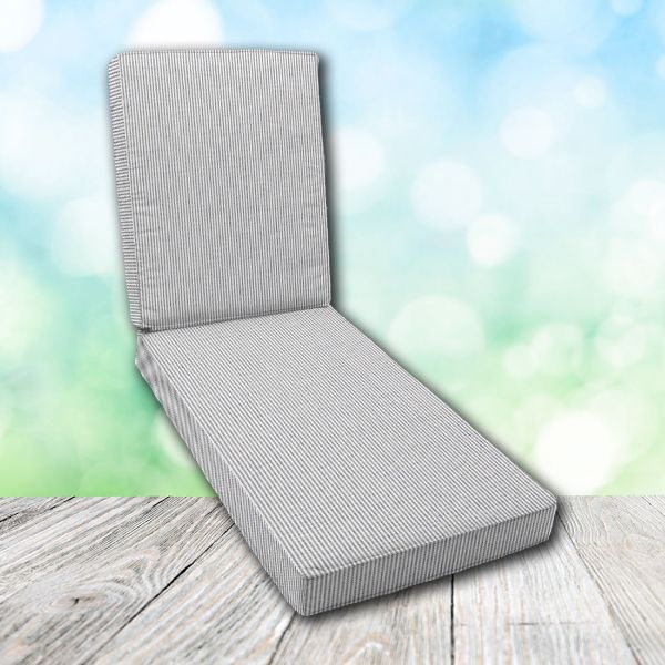 Boxed Chaise Lounge Cushion in Sunbrella Fabric by Cascadia Outdoor Cushions