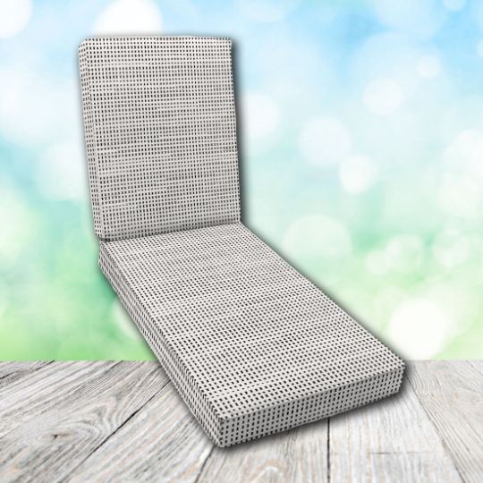 Boxed Chaise Lounge Cushion in Sunbrella Fabric by Cascadia Outdoor Cushions