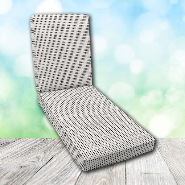 Boxed Chaise Lounge Cushion in Sunbrella Fabric by Cascadia Outdoor Cushions