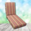 Boxed Chaise Lounge Cushion in Sunbrella Fabric by Cascadia Outdoor Cushions