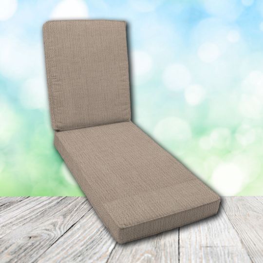 Boxed Chaise Lounge Cushion in Sunbrella Fabric by Cascadia Outdoor Cushions