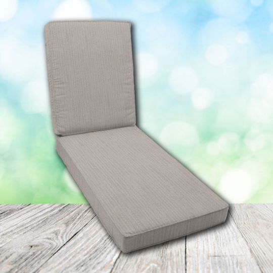 Boxed Chaise Lounge Cushion in Sunbrella Fabric by Cascadia Outdoor Cushions