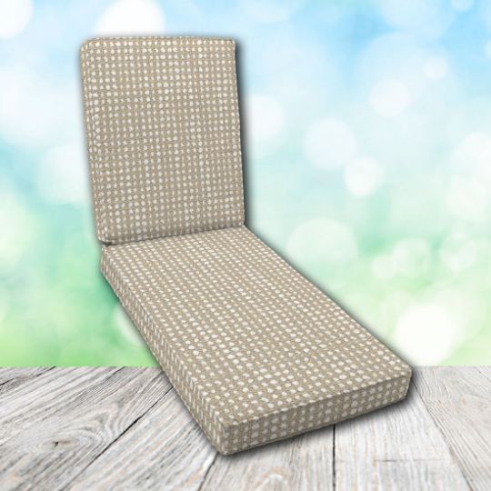 Boxed Chaise Lounge Cushion in Sunbrella Fabric by Cascadia Outdoor Cushions
