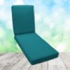 Boxed Chaise Lounge Cushion in Sunbrella Fabric by Cascadia Outdoor Cushions
