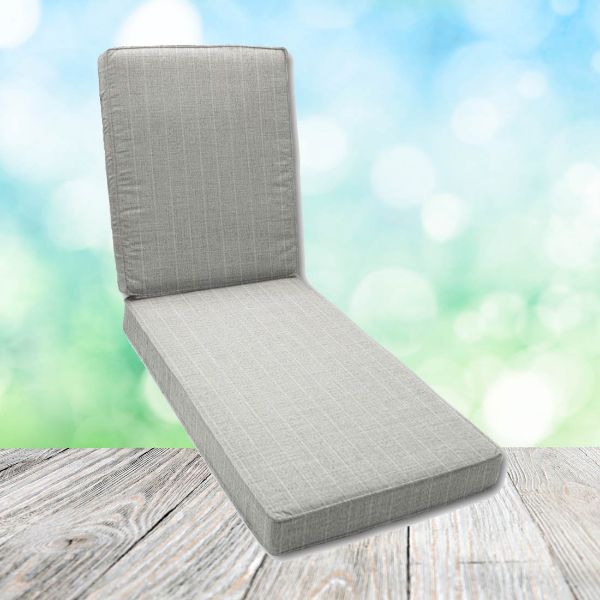 Boxed Chaise Lounge Cushion in Sunbrella Fabric by Cascadia Outdoor Cushions