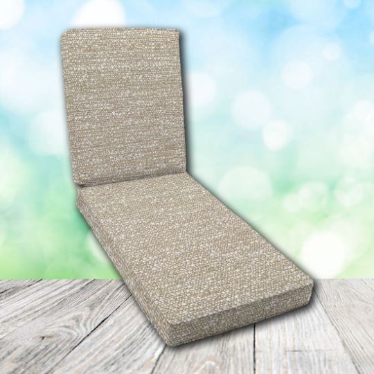 Boxed Chaise Lounge Cushion in Sunbrella Fabric by Cascadia Outdoor Cushions