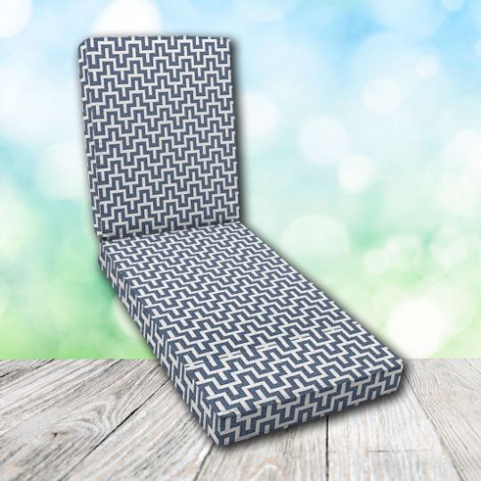 Boxed Chaise Lounge Cushion in Sunbrella Fabric by Cascadia Outdoor Cushions