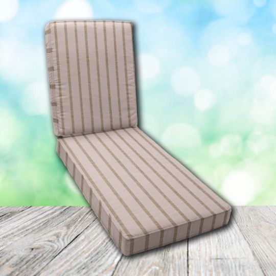 Boxed Chaise Lounge Cushion in Sunbrella Fabric by Cascadia Outdoor Cushions
