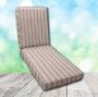 Boxed Chaise Lounge Cushion in Sunbrella Fabric by Cascadia Outdoor Cushions