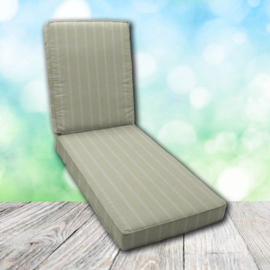 Boxed Chaise Lounge Cushion in Sunbrella Fabric by Cascadia Outdoor Cushions