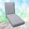 Boxed Chaise Lounge Cushion in Sunbrella Fabric by Cascadia Outdoor Cushions