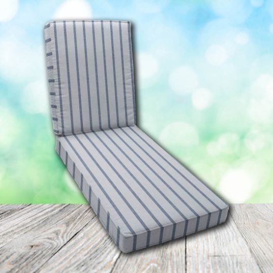 Boxed Chaise Lounge Cushion in Sunbrella Fabric by Cascadia Outdoor Cushions