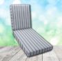 Boxed Chaise Lounge Cushion in Sunbrella Fabric by Cascadia Outdoor Cushions
