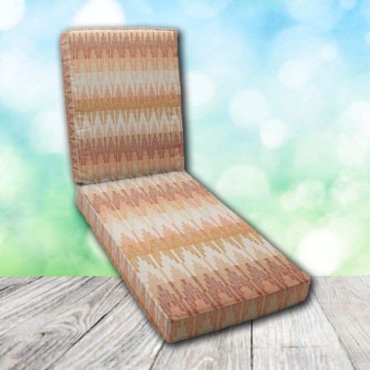 Boxed Chaise Lounge Cushion in Sunbrella Fabric by Cascadia Outdoor Cushions