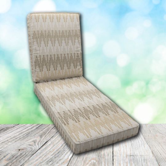 Boxed Chaise Lounge Cushion in Sunbrella Fabric by Cascadia Outdoor Cushions