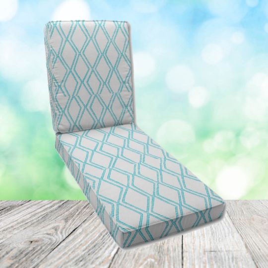 Boxed Chaise Lounge Cushion in Sunbrella Fabric by Cascadia Outdoor Cushions