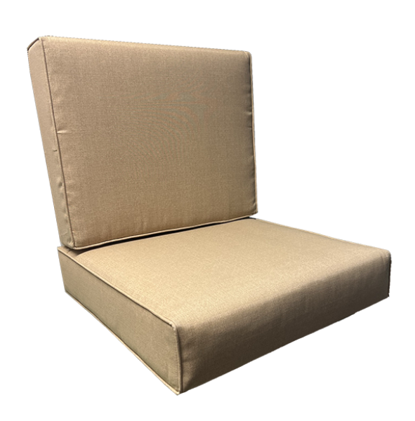 Deep Seating Patio Chair Replacement Cushions with a Flat Front Bullnose Design - Custom Made To Order in The Exact Size You Need