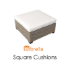 Square Cushions for Outdoor Ottomans and Patio Furniture