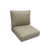 Boxed double-piped deep seating patio chair cushion set – includes seat and back cushion. Fully customizable for a perfect fit. Choose your exact dimensions from over 500 premium Sunbrella fabrics.