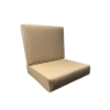 Deep Seating Patio Chair Replacement Cushions with a Flat Front Bullnose Design - Custom Made To Order in The Exact Size You Need