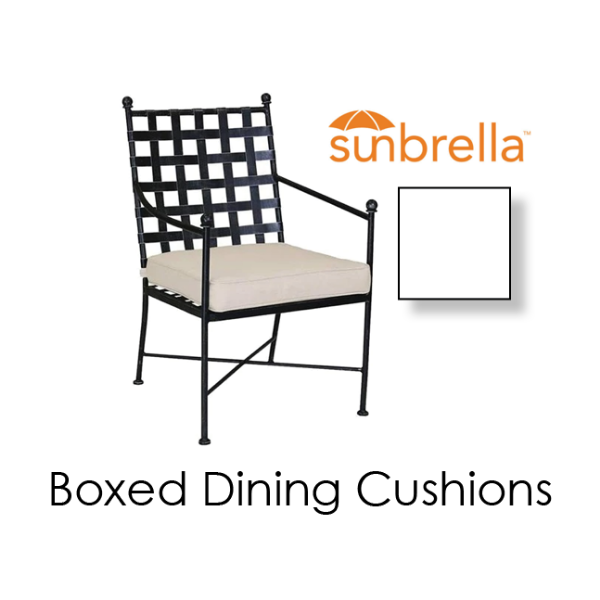 Boxed Double Piped Dining Chair Seat Cushions in Custom Sizes