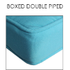 Boxed Double Piped Dining Chair Seat Cushions in Custom Sizes