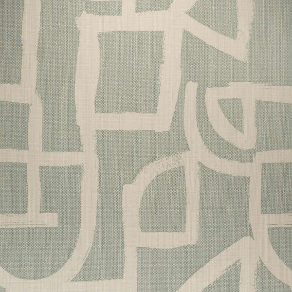 Sunbrella Brushstroke Duck Egg outdoor fabric for patio furniture cushions and outdoor pillows