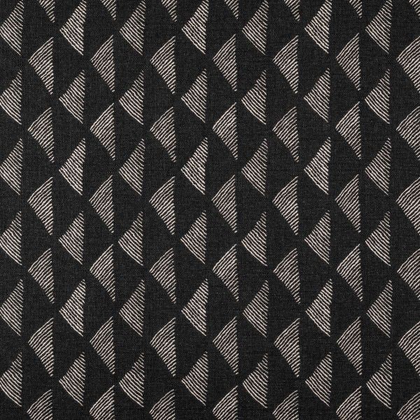 Sunbrella Etched Angles Char outdoor fabric for patio furniture cushions and outdoor pillows