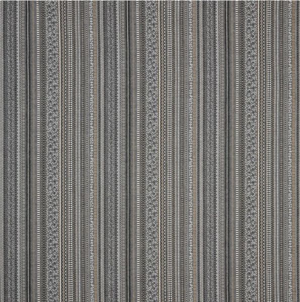 Sunbrella Former Charcoal outdoor fabric for patio furniture cushions and outdoor pillows