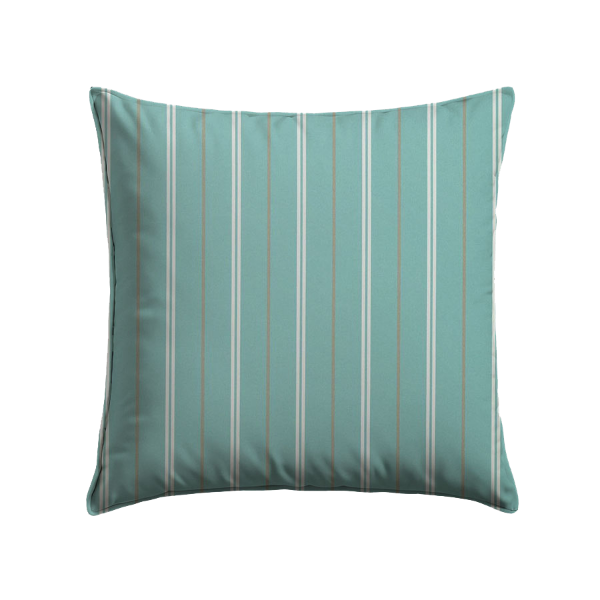Outdura® Pathway Aqua Outdoor Pillow - Custom Patio Pillows - Toss Pillows