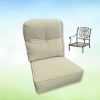 Sunbrella Canvas Birds Eye Hanamint Replacement Cushions Club Chair | Estate Back