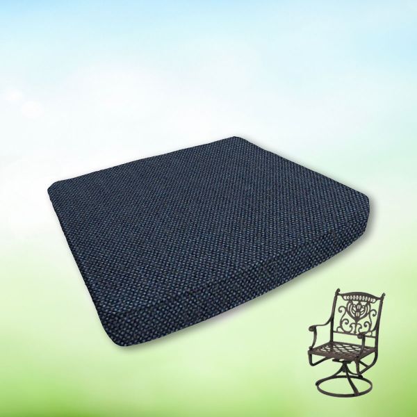 Sunbrella Blend Indigo Hanamint Dining Chair Seat | Curved Front in 3 sizes