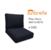 Economy Deep Seating Replacement Cushions in Sunbrella Play Navy Fabrics