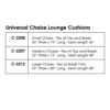 Universal Chaise Cushions in Sunbrella Play Oat - Economy Replacement Cushions