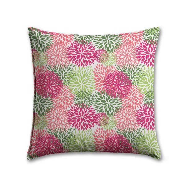 Premier Prints Blooms Jazz Pink Outdoor Pillow | Custom Patio Pillows