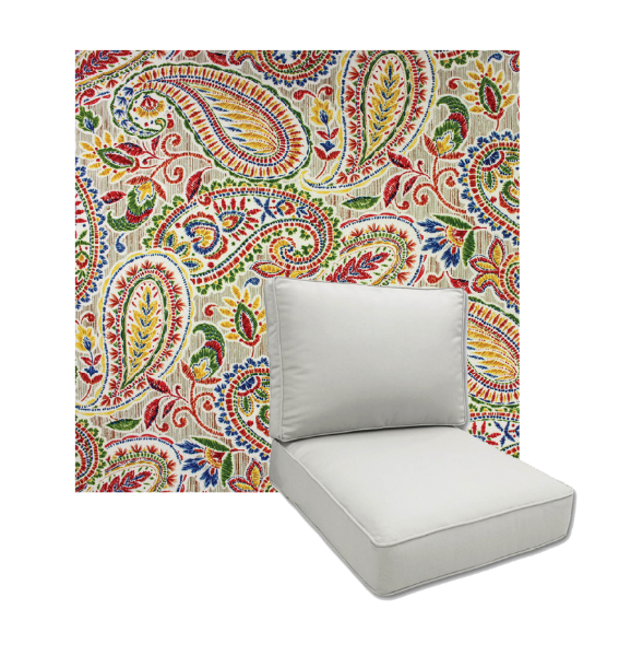  Arctic Multi by Richloom Solarium Deep Seating Patio Chair Cushions