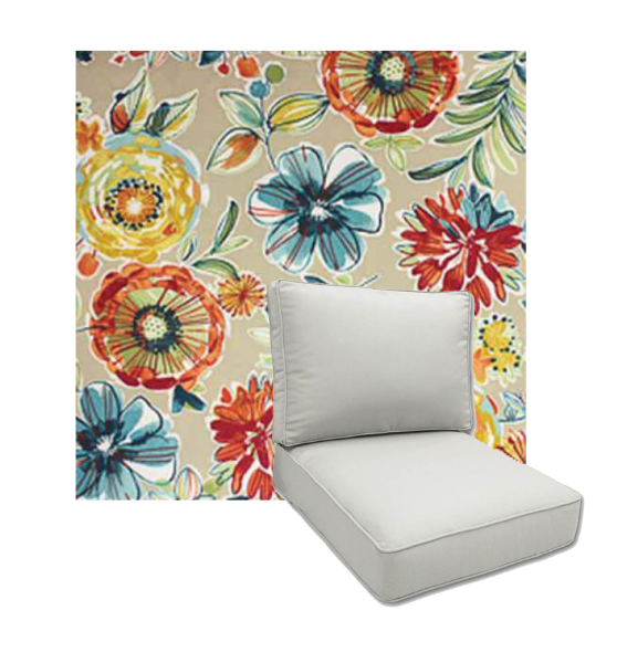 Colsen Sonoma by Richloom Solarium Deep Seating Patio Chair Cushions