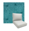 Crossway Aqua by Richloom Solarium Deep Seating Patio Chair Cushions